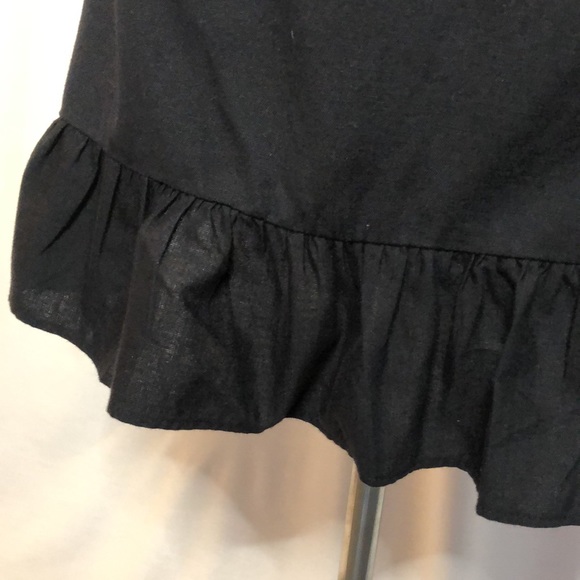 SEED HERITAGE Black ‘Off Shoulder Frill dress’, cotton linen blend, wrap, Size 6 - Picture 10 of 16